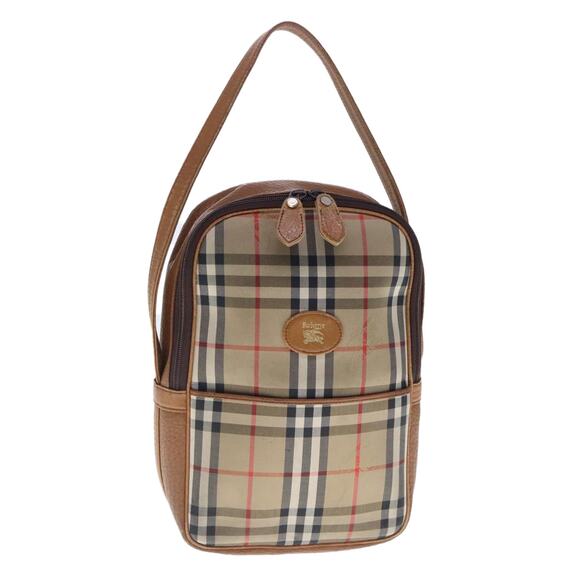 Burberry Nova Check Shoulder Bag Canvas Beige